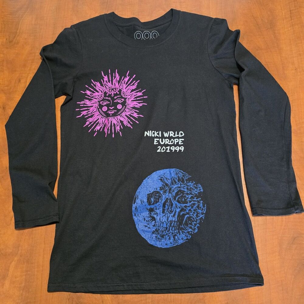 RARE Juice Wrld 999 Club Nicki WRLD Europe Tour 2019 Long Sleeve Double Side Tee
